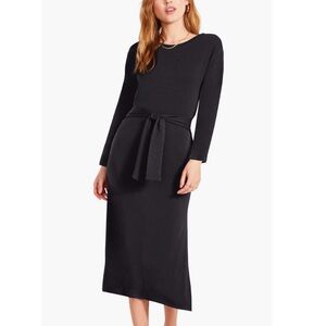 BB Dakota By Steve Madden Black Whimsical Goth Black Midi Dress Size XS